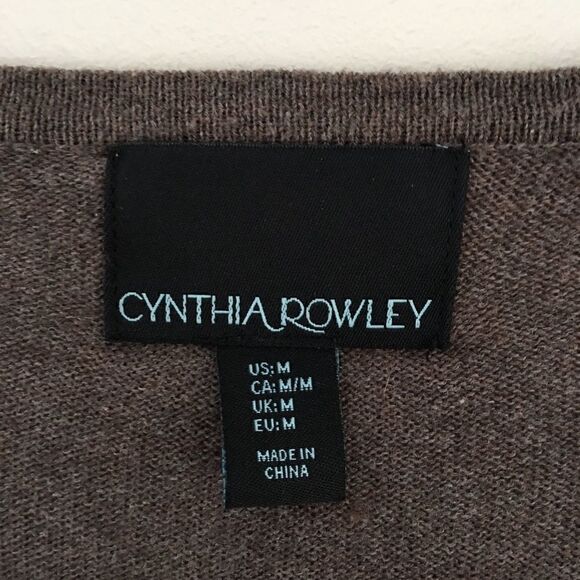 Cynthia Rowley brown scoop neck sweater tunic | Size Medium - Picture 4 of 8